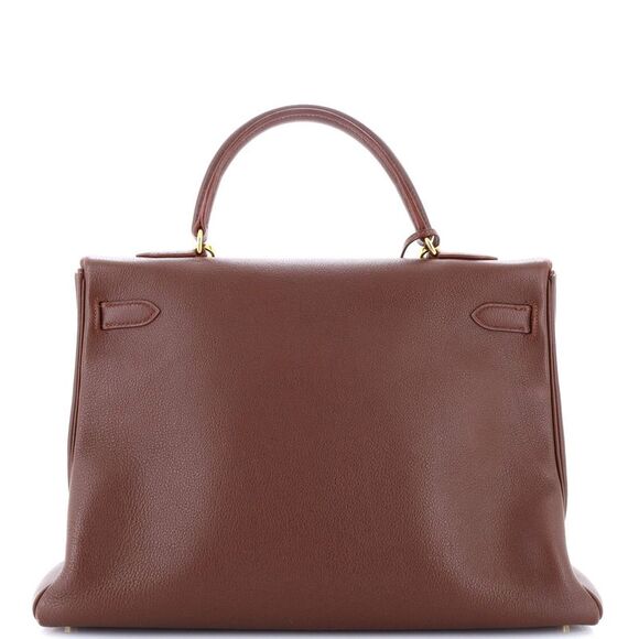 Hermes Kelly Handbag Marron D’Inde Togo with Gold Hardware 35 Brown - Picture 4 of 8